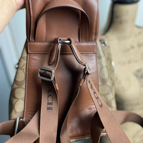 Coach Pace Brown and Tan Women's Backpack - Picture 8 of 10